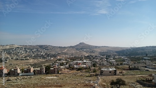 Mount Fureidis in the city of Bethlehem in the West Bank in Palestine, or what is known as Mount Herodion photo