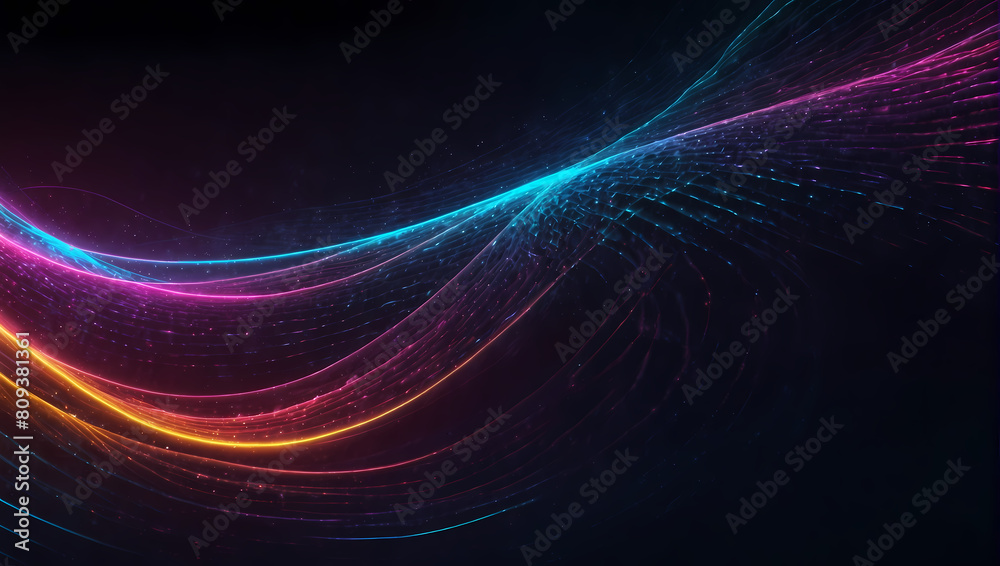 Abstract Neon Lighting Wave Background Abstract Neon Lighting Wave Background
