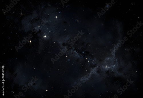 Galactic splatter of stars on a midnight black background  celestial wonder  generative AI