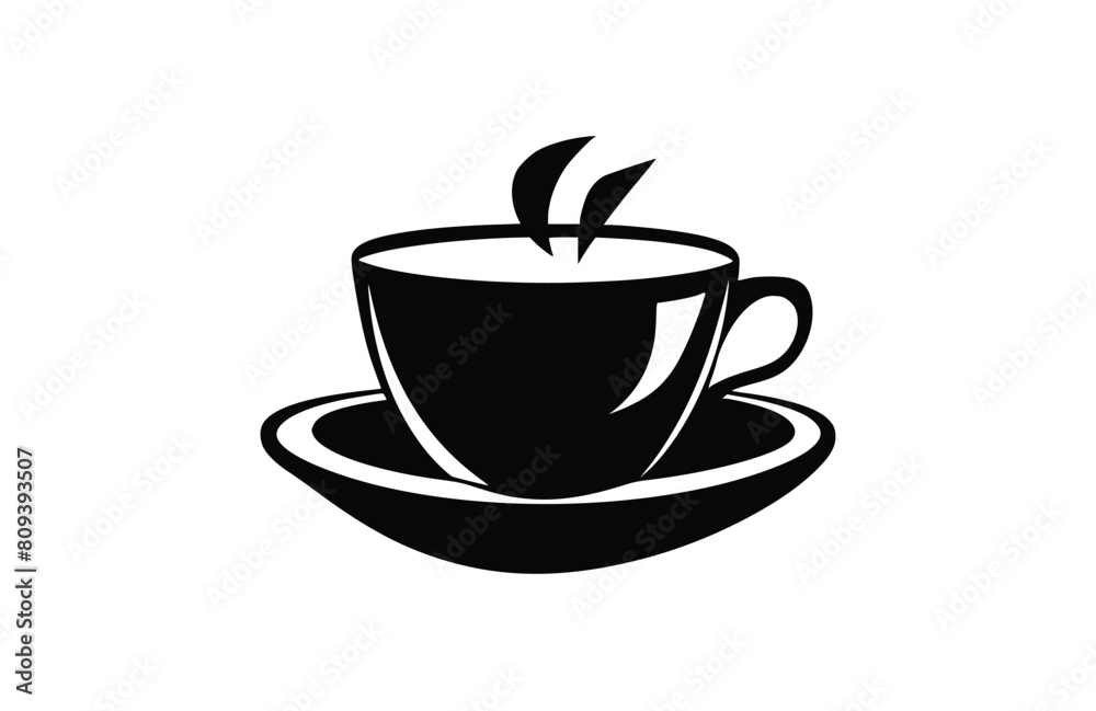 Obraz premium Flat Coffee icon symbol vector Illustration.