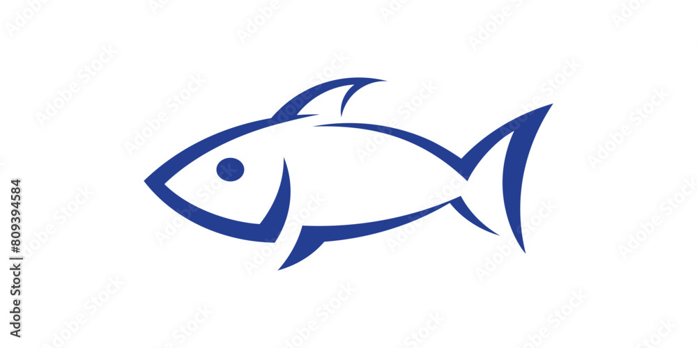 Obraz premium simple whale logo design, logo design template, symbol, icon, vector, idea, creative.