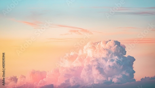 ai generative of sky and cloud with pastel colour