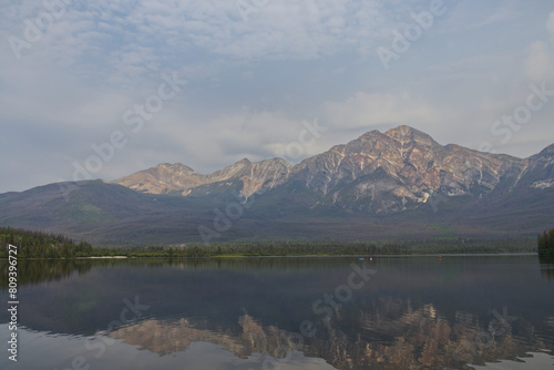 Wallpaper Mural A Hazy Summer Morning at Pyramid Lake Torontodigital.ca