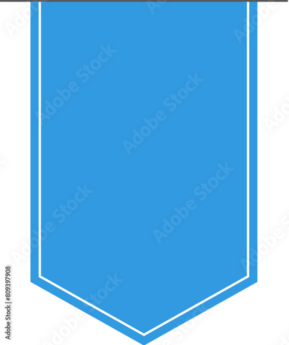Blue pennant flag