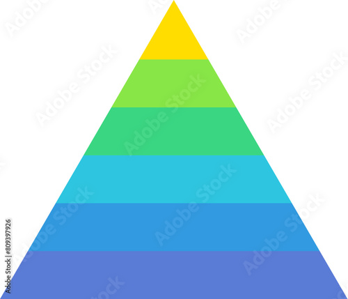 Color triangle infographic diagram