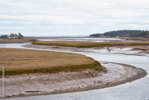 Tidal park at low tide Parrsboro NS Canada photo