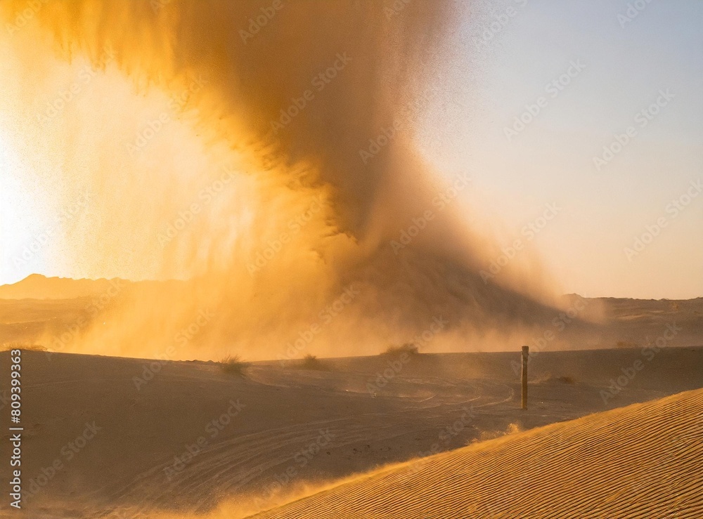 Dust tornado in the desert