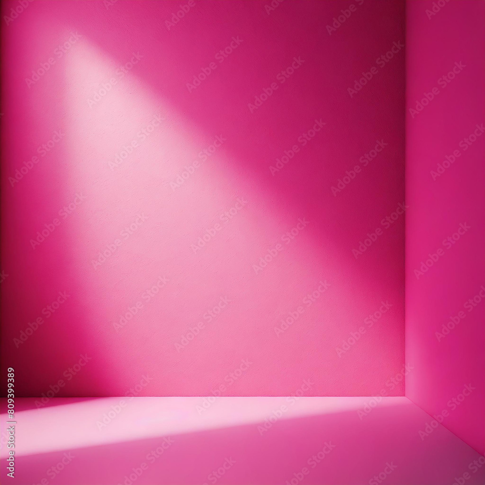Empty pink wall gradient background with light and shadow 3D Empty pink wall gradient background with light and shadow 3D