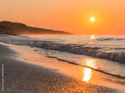 Dawn on the beach in George Island State Park photo