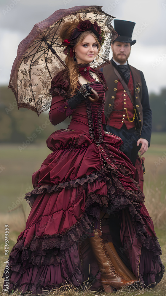 Timeless Elegance: Display of Traditional Victorian Era Clothing in the United Kingdom