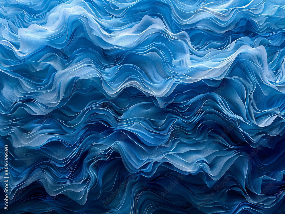 Obraz premium 3d wave blue abstract background.