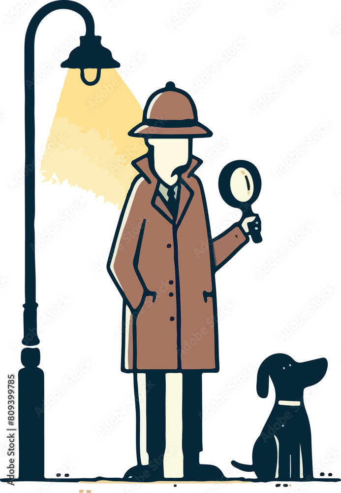 Detective illustration created by artificial intelligence.
