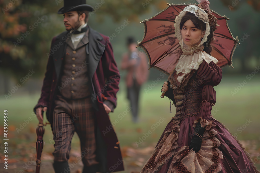 Timeless Elegance: Display of Traditional Victorian Era Clothing in the United Kingdom