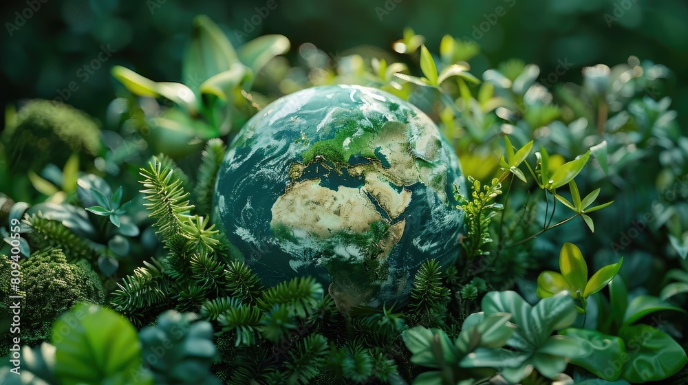 An image of the Earth as a spherical planet