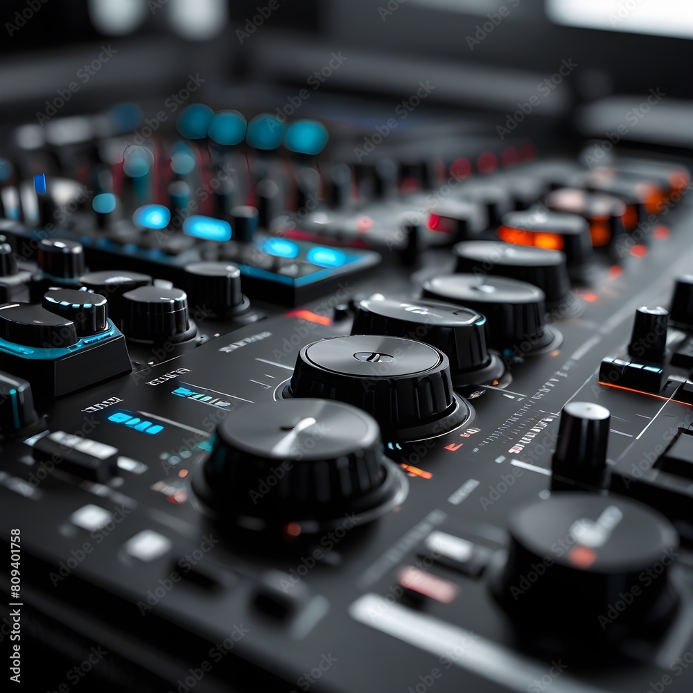 audio mixing console. close-up style background. design for banner, poster, web. audio mixing console. close-up style background. design for banner, poster, web.