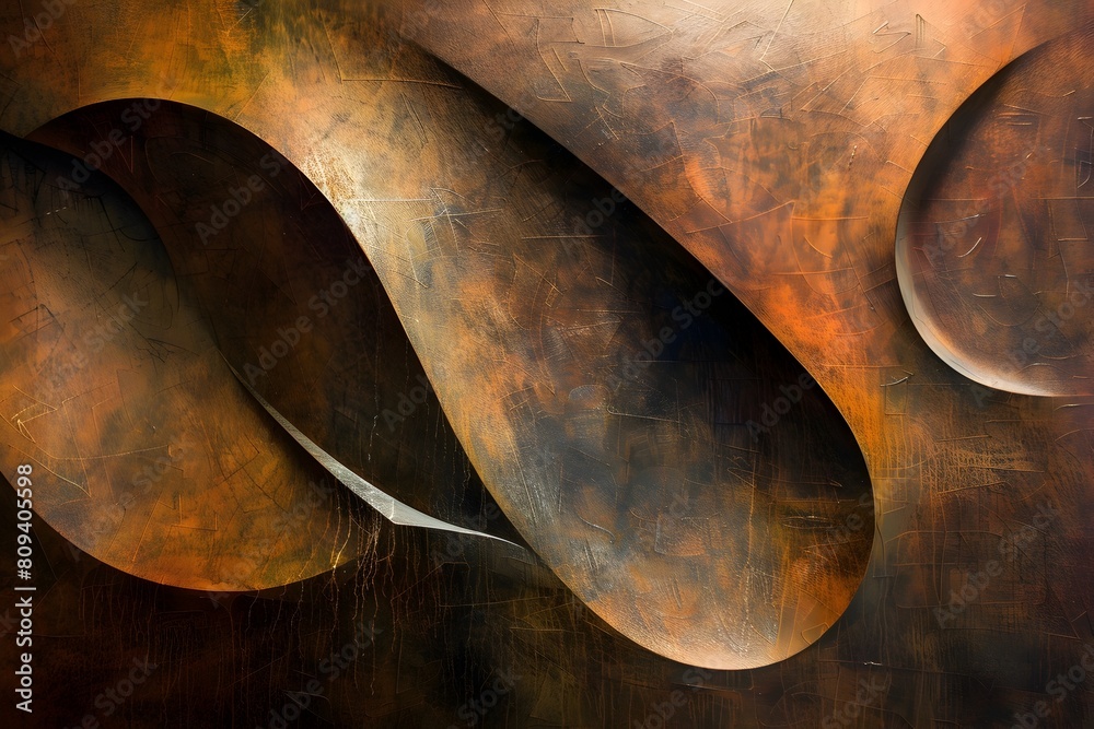 Ebbing and Flowing Organic Forms in a Minimalist Earthy Composition Ebbing and Flowing Organic Forms in a Minimalist Earthy Composition