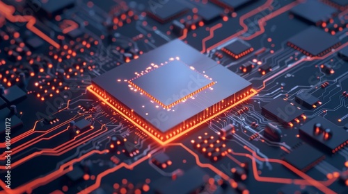With a focus on detail and efficiency, the CPU microchip for AI and data networks symbolizes the relentless pursuit of excellence in the ever-evolving world of technology.