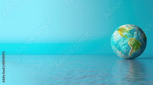 Earth day concept, 3D render clay of the earth, best for earth day or green day theme.