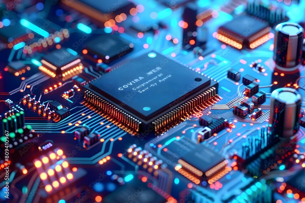 Working for Chiplets Technology image in the future, And hight tecnology. It is a 3D image from a real image. Working for Chiplets Technology image in the future, And hight tecnology. It is a 3D image from a real image.