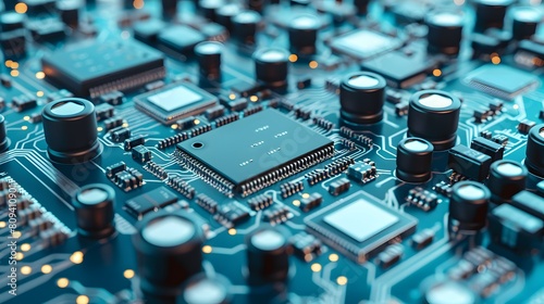Working for Chiplets Technology image in the future, And hight tecnology. It is a 3D image from a real image.