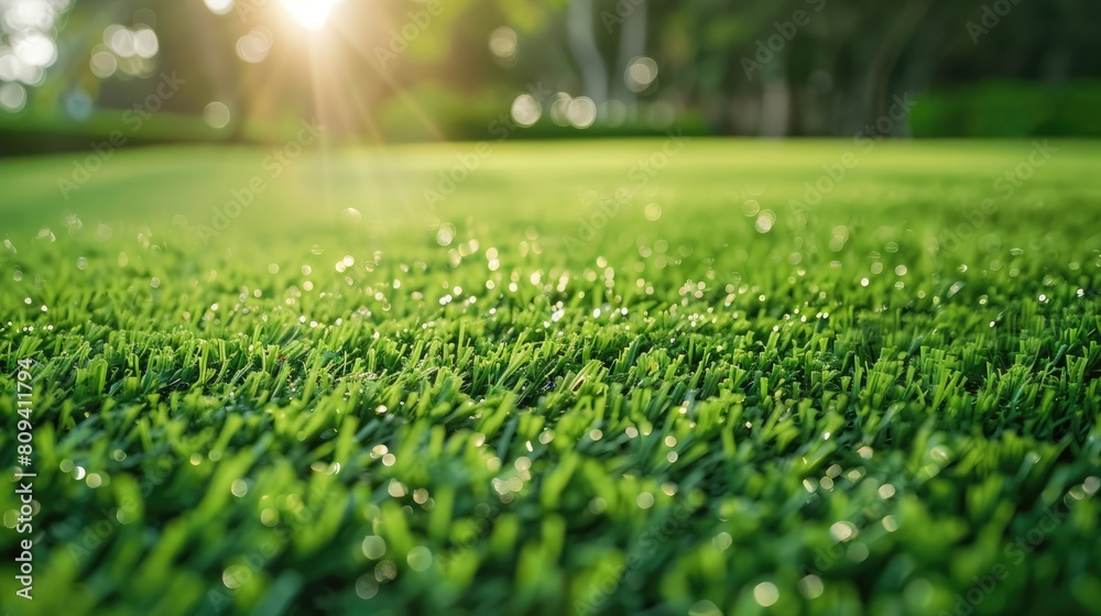 Pleasing fresh artificial green grass