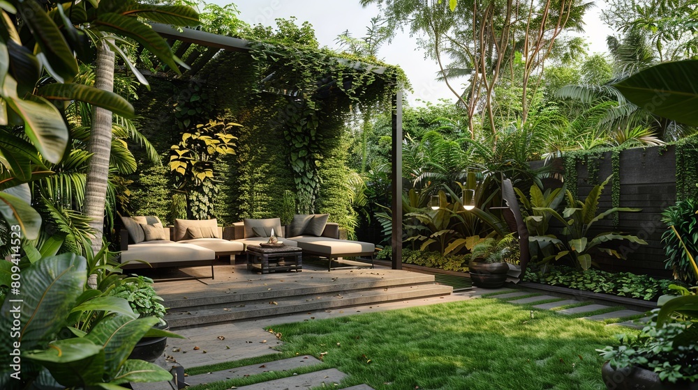 Green Escape: Capture the allure of a garden hideaway, where verdant surroundings offer a refreshing escape from the ordinary.