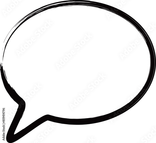 筆書きビジネス単品アイコン　呟き