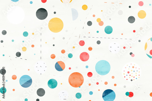 丸　柄　模様　水彩背景