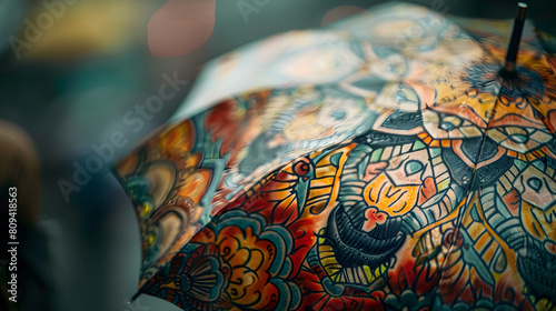 Artistic Umbrella Tattoo Symbolizing Protection, Resistance, and Personal Journey