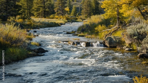 With the soothing melody of flowing water as their soundtrack  visitors to the East Fork River in Wyoming find themselves immersed in a symphony of nature  where every sight and sound tells a story