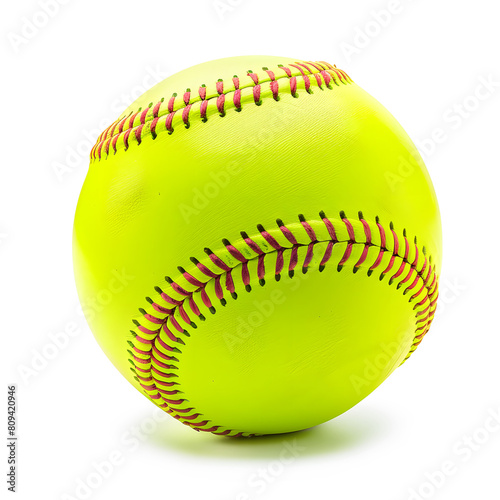 Wallpaper Mural Fluorescent neon yellow softball isolated on white and transparent background Torontodigital.ca