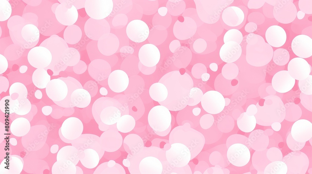 Pink and white background filled with numerous bubbles scattered across the frame Pink and white background filled with numerous bubbles scattered across the frame