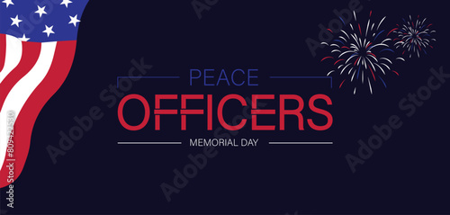 Tribute Celebrating Peace Officers Memorial Day with Illustration