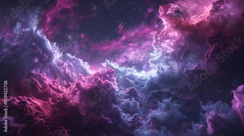 3D cosmic nebula formations, perfect for space exploration and astronomy themes