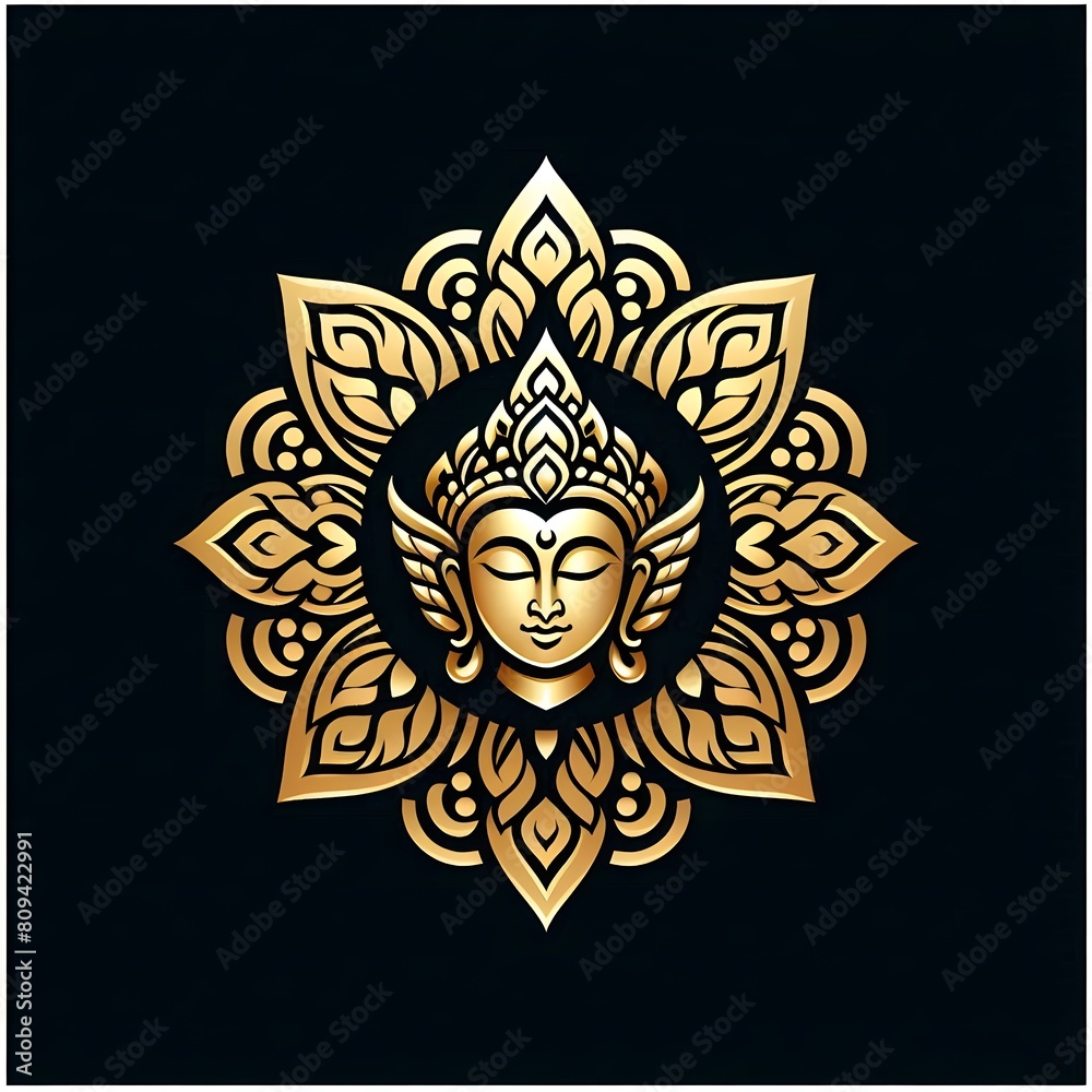 AI Generate of Luxury Premium Symbol Vector of Vesak Day with Buddha Buddhist, Lantern, Lotus AI Generate of Luxury Premium Symbol Vector of Vesak Day with Buddha Buddhist, Lantern, Lotus