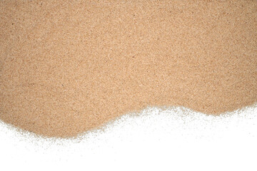 Sand border and frame isolated transparent