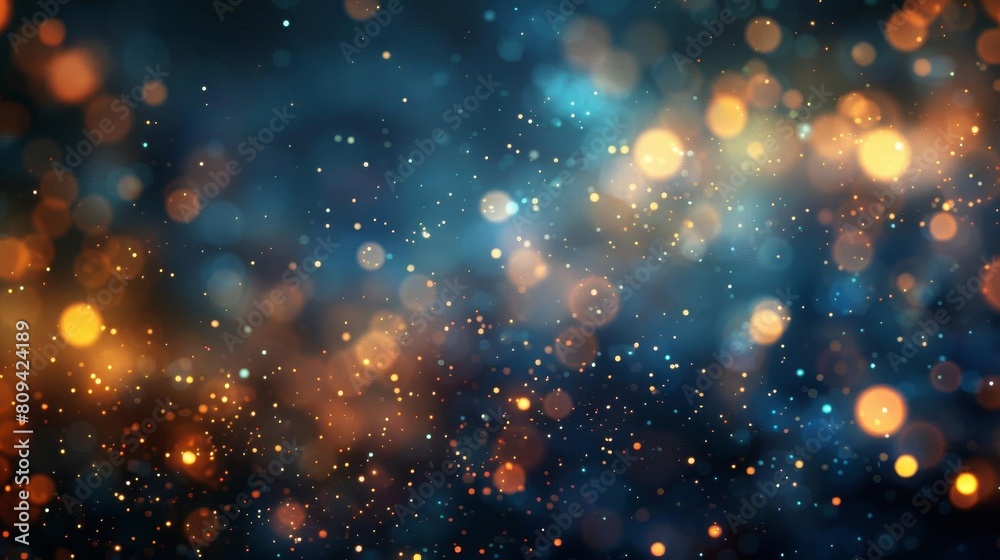 Bokeh light effect on a blurred background, suitable for luxury and festive event themes