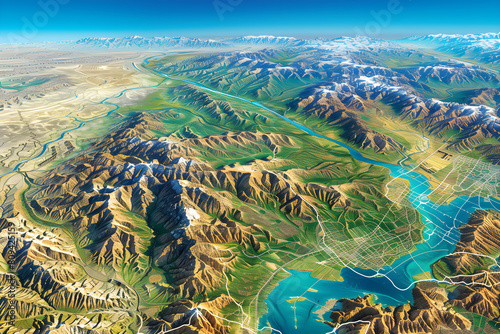 Panoramic Geographic Overview of the Historical and Natural Landscapes of Uzbekistan