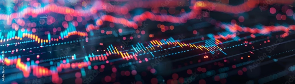 Fototapeta premium Infographicstyle stock market graph, suitable for clear and effective communication in reports and presentations