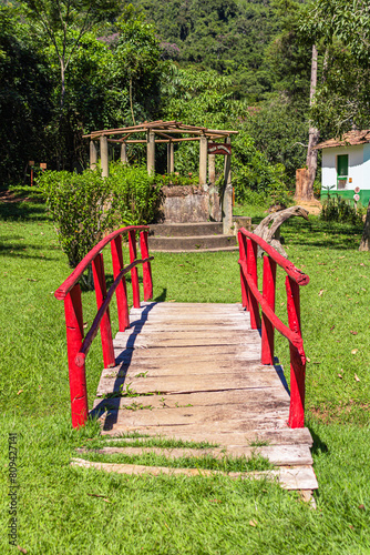 wooden bridge in the park