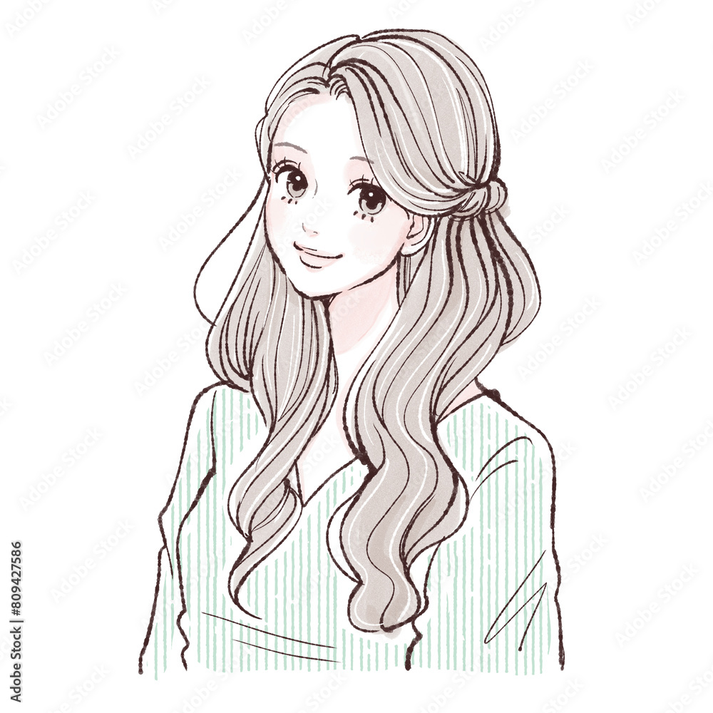 女性・女の子のイラスト素材 女性・女の子のイラスト素材