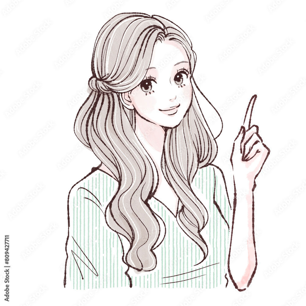 女性・女の子のイラスト素材　