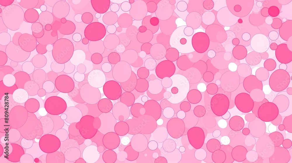 Pink and white background filled with numerous circles of various sizes, creating a visually dynamic and vibrant pattern Pink and white background filled with numerous circles of various sizes, creating a visually dynamic and vibrant pattern