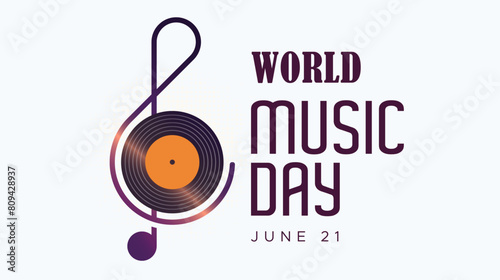 Music. world music day celebration vector design template. June 21. Music day, with notes display. entertainment