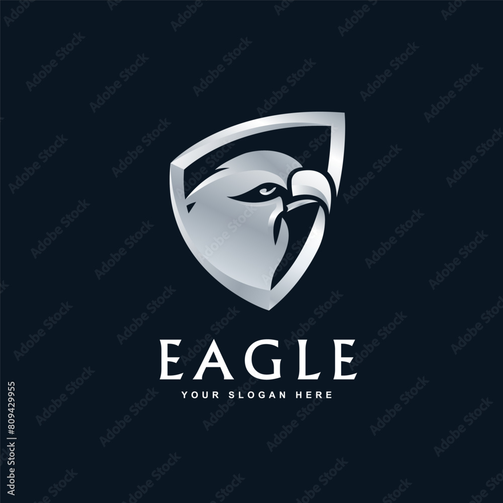 Head eagle shield logo vector Head eagle shield logo vector