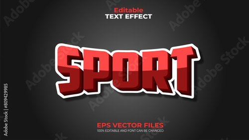 Sport Effect EPS Editable Text Effect and font can be changed