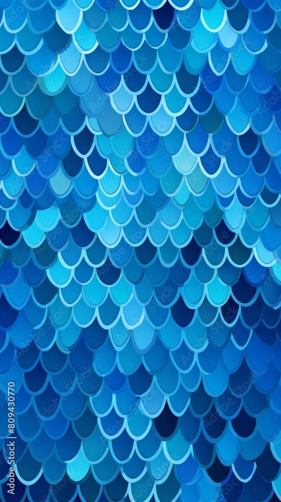 Close-up view of shiny blue fish scales overlapping on a textured background, creating a pattern Close-up view of shiny blue fish scales overlapping on a textured background, creating a pattern