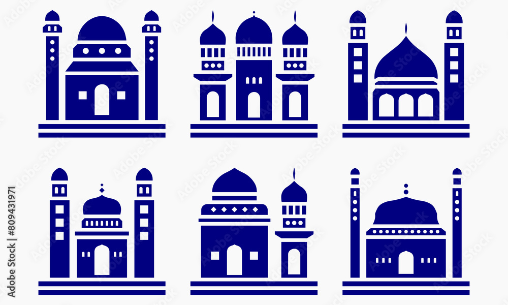 Fototapeta premium Mosque pattern for decoration, background, panel, and cnc cutting