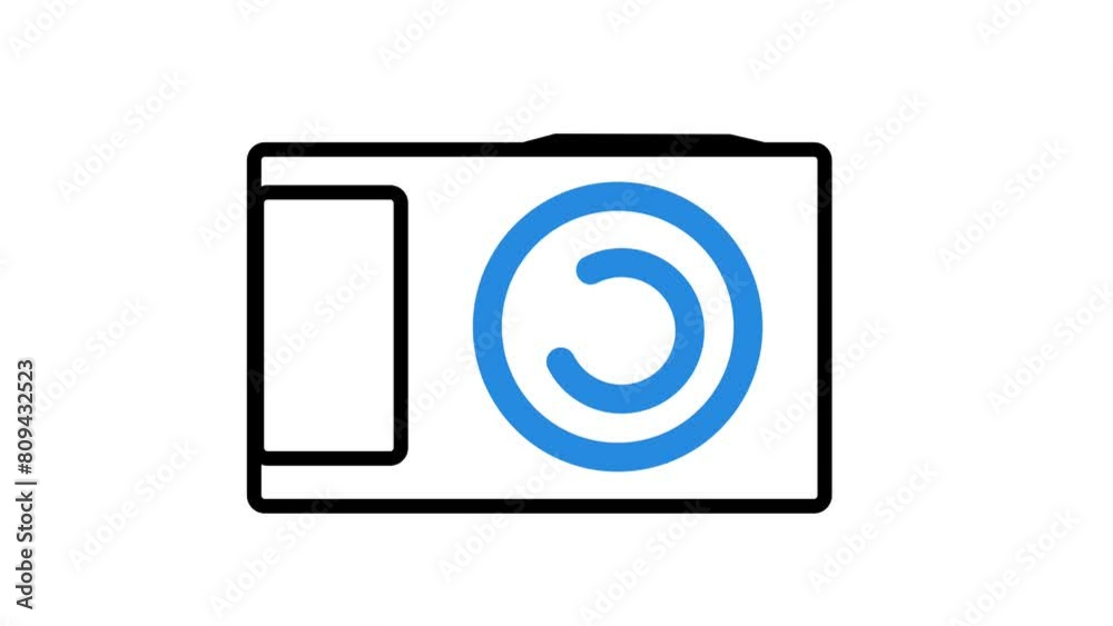 Animation of camera Icon suitable for content creator, presentation Animation of camera Icon suitable for content creator, presentation