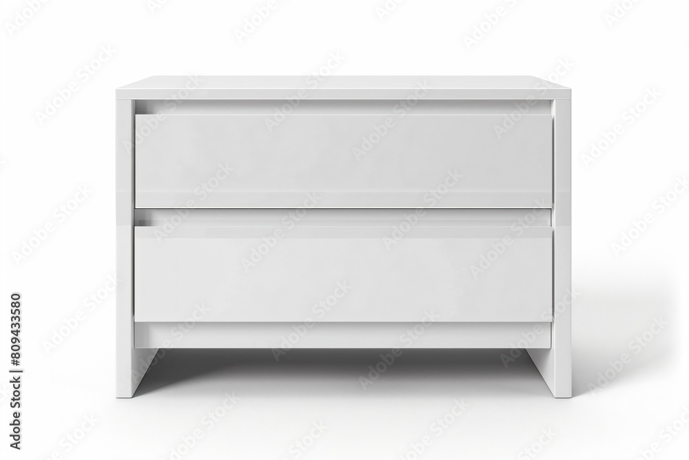 a white nightstand with two drawers on top of it a white nightstand with two drawers on top of it